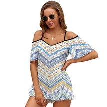 Mondxflaur Stripes T Shirts for Women Short Sleeve Spaghetti Strap Top C... - $22.99