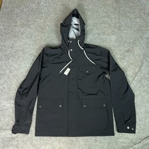 Vuori Mens Jacket Small Black Rain Coat Ripstop Hooded Outdoor Hiking Pa... - $181.28 CAD