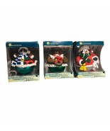 Lot 3 CWC Traditions Christmas Ornament Glass Character Vtg Cat Bear Pen... - $33.20