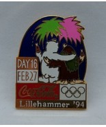 Rare Olympic Coca Cola Pin of the Day 16 Feb 27 Lillehammer 1994  - $49.49
