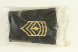 Vintage NOS Military Insignia Shoulder Mark Grade Small First Sergeant Set Gold - £9.68 GBP