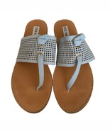 Steve Madden Saydie Lt. Blue Vegan Leather Thong Sandals Size 7.5 - $28.05