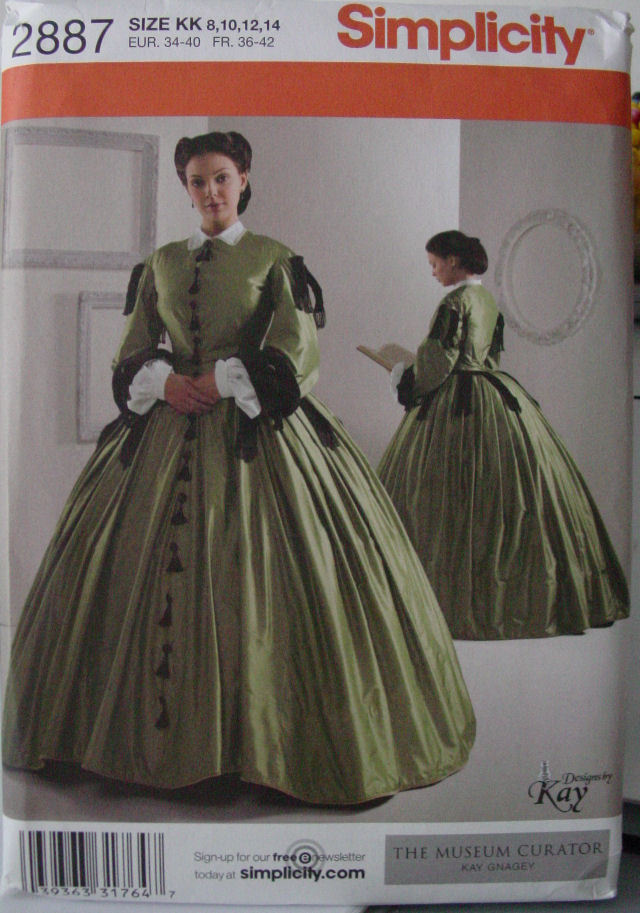 Pattern 2887 Civil War Reenactment Dress Multi Size 8-14 - $22.00