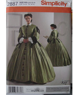 Pattern 2887 Civil War Reenactment Dress Multi Size 8-14 - $22.00