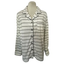 Striped Long Sleeve Button Front Pajama Top Size S - £13.40 GBP