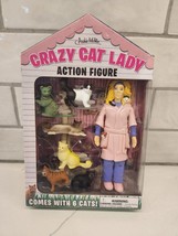 Crazy Cat Lady Doll Collectable Action Figure Archie McPhee Six Cats NIB - £15.56 GBP