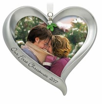 Hallmark: Our First Christmas - Loving Heart Picture Frame - 2017 Ornament - £12.41 GBP