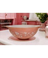 Vintage Pyrex 444 White Pink Gooseberry Cinderella Mixing Bowl 4QT MCM  ... - €98,56 EUR