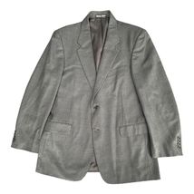 Kilburne and Finch Blazer Mens 42L Gray Wool Blend Check Plaid Sport Coa... - $42.74