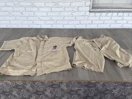 Rare Hip Hop History Beige Tan Shirt Shorts Suit 2XL Urbanwear Streetwea... - $19.79