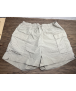 Never Not Hustling Tan Quick Dry Shorts Cargo Shorts Woman&#39;s Size Large KG - $280.89 MXN