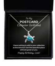 Postcard Collector Girlfriend Necklace Birthday Gifts - Turtle Pendant Jewelry  - £39.36 GBP