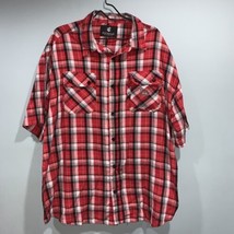 Rocawear Nostrand Ave Men&#39;s Classic Plaid Short Sleeve Button Up Shirt Sz 3XB - £11.95 GBP