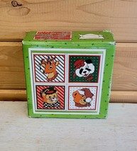 Christmas Vintage Trivets Coasters Set of 4 In Box 1986 Holiday Decoration - $32.24