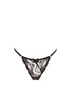 L&#39;agent By Agent Provocateur Womens Thong Floral Lace Black S - £31.11 GBP