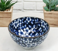 Made In Japan 4 Pc Floral Blossom Ceramic Dining Bowls For Rice Or Soup ... - £27.07 GBP