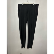 Soul Of London Men Dress Career Pants Black High Rise Stretch Raw Hem 41... - $41.75