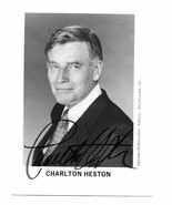 3 1/2 x 5 inches, B &amp; W signed photo-Charlton Heston-actor, political ac... - €26,05 EUR
