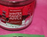 Bath &amp; Body Works Winter Candy Apple Scented Essential Oil Candle 14.5 oz  - £27.37 GBP