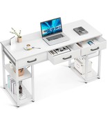 Odk Office Small Computer Desk: Home Table With Fabric Drawers &amp;, 48&quot;X16&quot; - $116.92