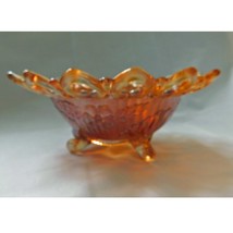 Vintage Northwood Glass Shell and Wild Rose Iridescent Gold Carnival 3 F... - $25.00