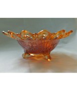 Vintage Northwood Glass Shell and Wild Rose Iridescent Gold Carnival 3 F... - £19.93 GBP