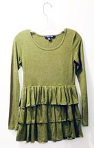 Forever 21 Olive Ruffled Blouse/Top - Ladies Size M - Made in the USA! -... - £10.08 GBP