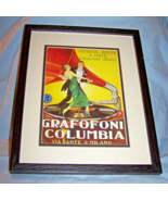 Pro Framed, Double Matted Grafofoni Columbia Via Dante 9 Milano Picture - $25.00