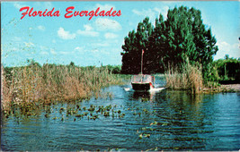 Florida Everglades Airboat Rides Florida Vintage Postcard B13 - £4.34 GBP