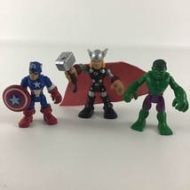 Marvel Super Hero Squad Thor Hulk Captain America Mini 2.5&quot; Figures Lot Hasbro - £16.57 GBP