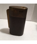 VINTAGE LIGHTER 1950&#39;S ENGRAVED BROWN HEAVY DUTY UNIQUE RARE - $46.55