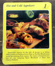Vintage My Great Recipes 1984 Sealed Card Pack #1 Hot And Cold Appetizers - £7.74 GBP