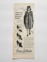 1939 Enna Jetticks Vintage Print Ad America&#39;s Smartest Walking Shoes - $14.00