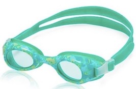 Speedo Kids&#39; Glide GREEN DINO Print Recreational Swim Goggles NEW Ages 3... - £7.92 GBP