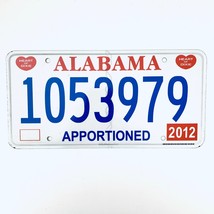 2012 United States Alabama Base Apportioned License Plate 1053979 - £13.13 GBP