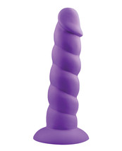 Rock Candy Suga Daddy 7&quot; Silicone Dildo - Purple - £22.96 GBP