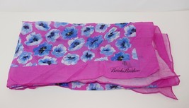 Brooks Brothers Brothers Poppy Floral Cotton Scarf ~ Pink - £15.71 GBP
