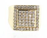 Cubic zirconia Men&#39;s Cluster ring 10kt Yellow Gold 300944 - $499.00