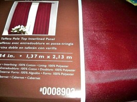 Allen + Roth Drape Curtain SOUTHPORT LINED Cabernet Wine Pole Top 84L  NIP - $28.70
