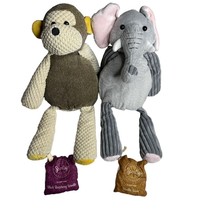 Lot of 2 Scentsy Buddy Ollie Elephant Mollie Monkey 1 Scentpak Plush Toy Animals - $15.45