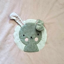 Lambs &amp; Ivy pink gray bunny rabbit white circle baby blanket Used 30x40&quot; - £27.62 GBP