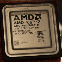 AMD K6-2/266AFR CPU 266MHz 2.2V 66MHz Super Socket7 x86 Processor 25 - £14.70 GBP