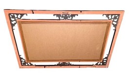 Vintage Asian Framed Art Landscape Carved Wood Frame 32.75x21 Goldfish Fish Luck image 6