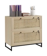 Vinsetto Rattan File Cabinet w/ Lock &amp; Hanging Bar - €205,92 EUR