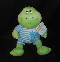 11&quot; Kids Preferred Baby Green Frog Blue Outfit Stuffed Animal Plush Toy W/ Tag - £22.02 GBP