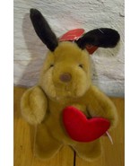 Russ SMOOCH DOG W/ HEART 6&quot; Plush Stuffed Animal - £12.02 GBP