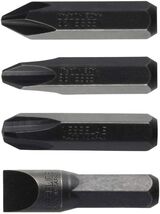 VESSEL Impact Screwdriver Bits Heavy Duty 4 Pcs JIS Set, No.2500,Japan,s... - $15.94