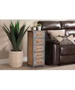 Dennis Antique Gray Whitewashed Oak Brown 5-Drawer Accent Storage Cabinet - $3,885.90 MXN
