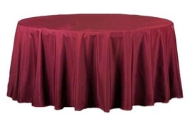 Riegel Restaurant Quality Tablecloth Premier Burgundy 90&quot; Round New Home - £30.61 GBP