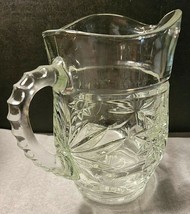 VINTAGE ANCHOR HOCKING STAR OF DAVID GLASS SMALL PITCHER image 2
